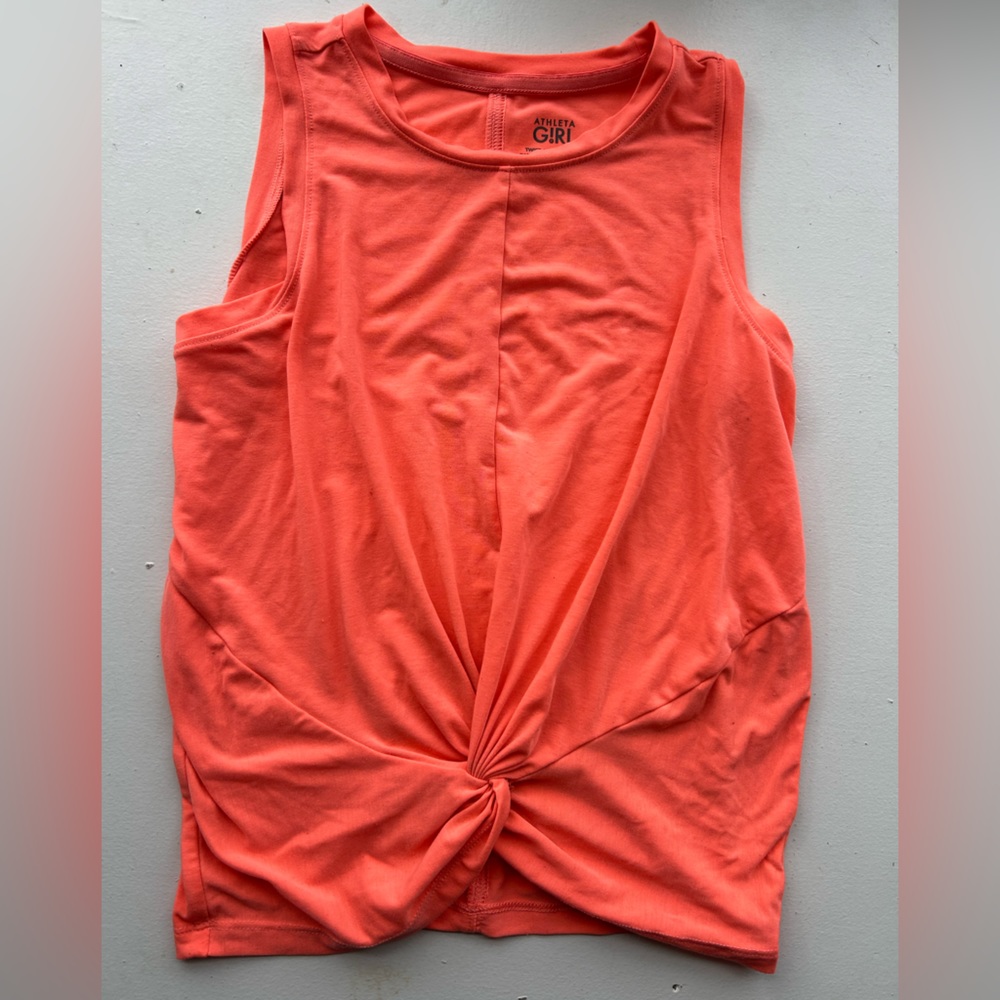 Athleta Girl Twist Around Fun Tank, size large/12, orange